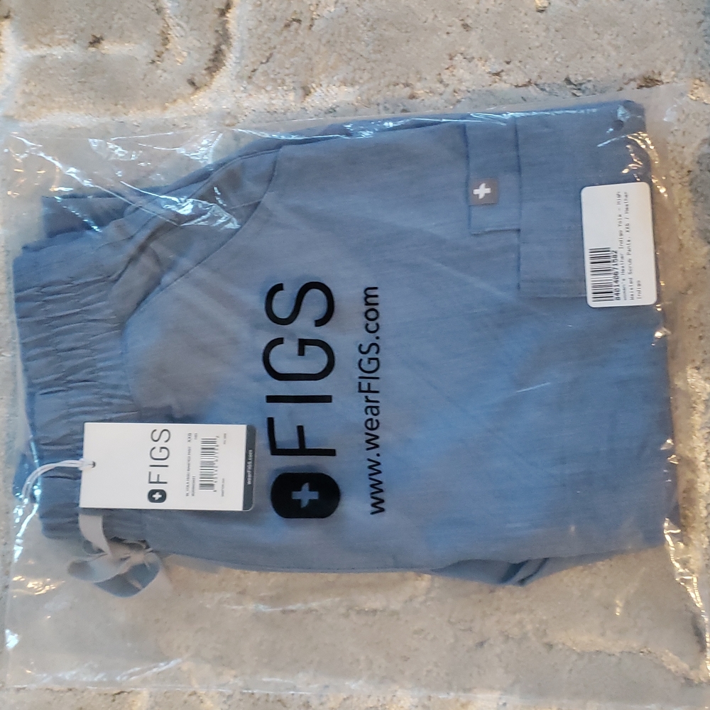 Figs Heather Indigo High Waisted Yola Scrub Pants XXS